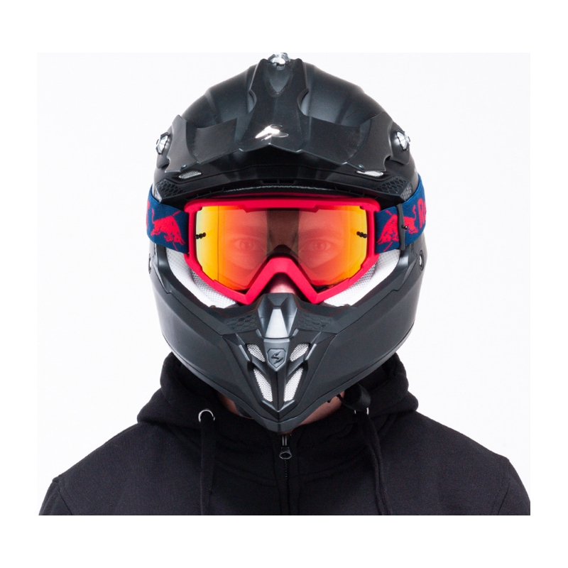 Motokros očala Red Bull Spect WHIP rdeča z oranžnimi lečami