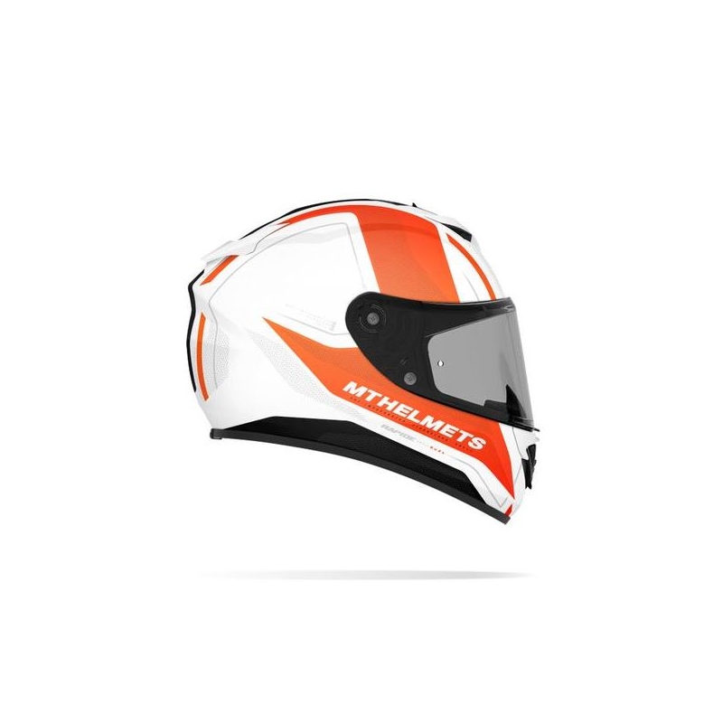 MT Rapide Duel integralna motoristična čelada bela-fluo oranžna