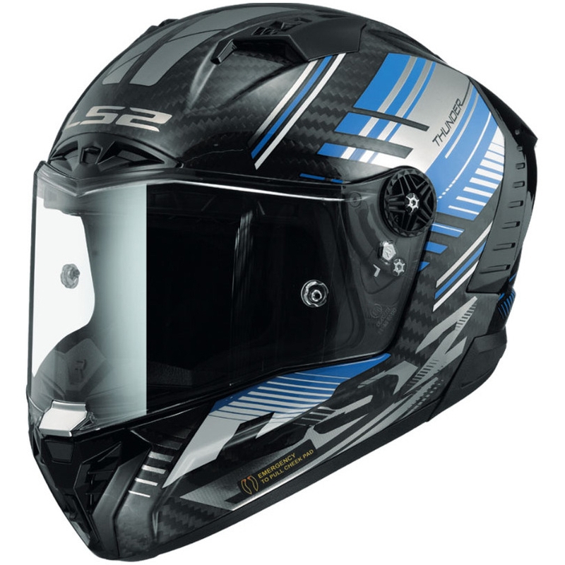 Integrální přilba na motorku LS2 FF805 Thunder Carbon Volt černo-modrá