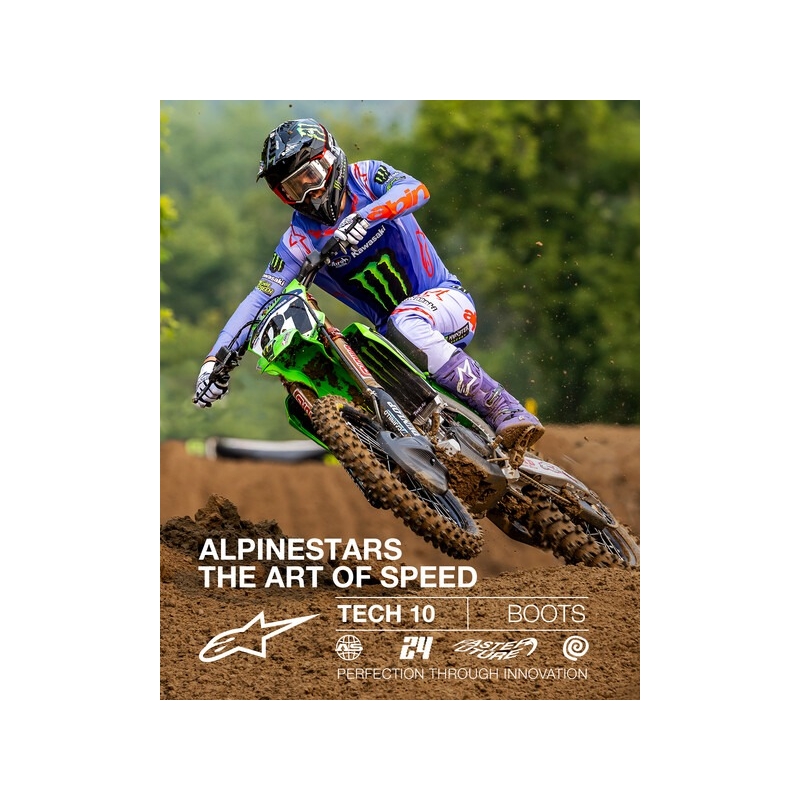 Moto škornji Alpinestars Tech 10 vijolično-črno-beli