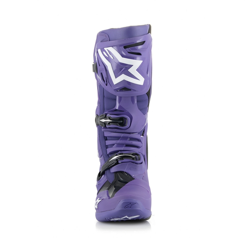 Moto škornji Alpinestars Tech 10 vijolično-črno-beli