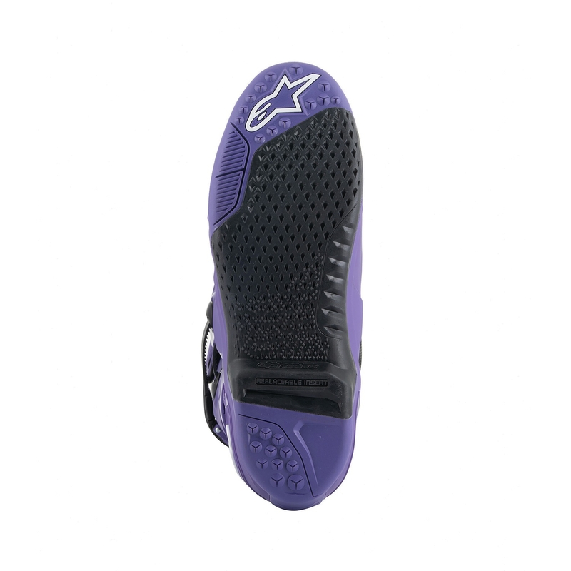 Moto škornji Alpinestars Tech 10 vijolično-črno-beli