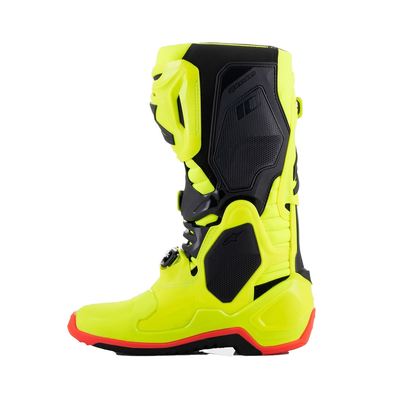 Moto škornji Alpinestars Tech 10 rumeni fluo-črni-rdeči fluo