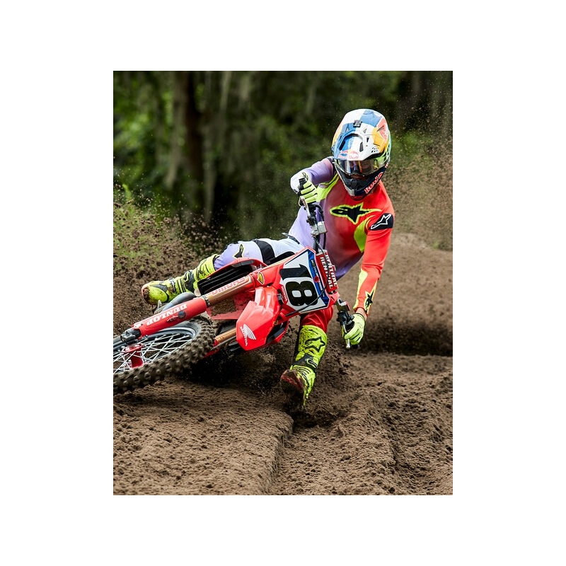 Moto škornji Alpinestars Tech 10 rumeni fluo-črni-rdeči fluo