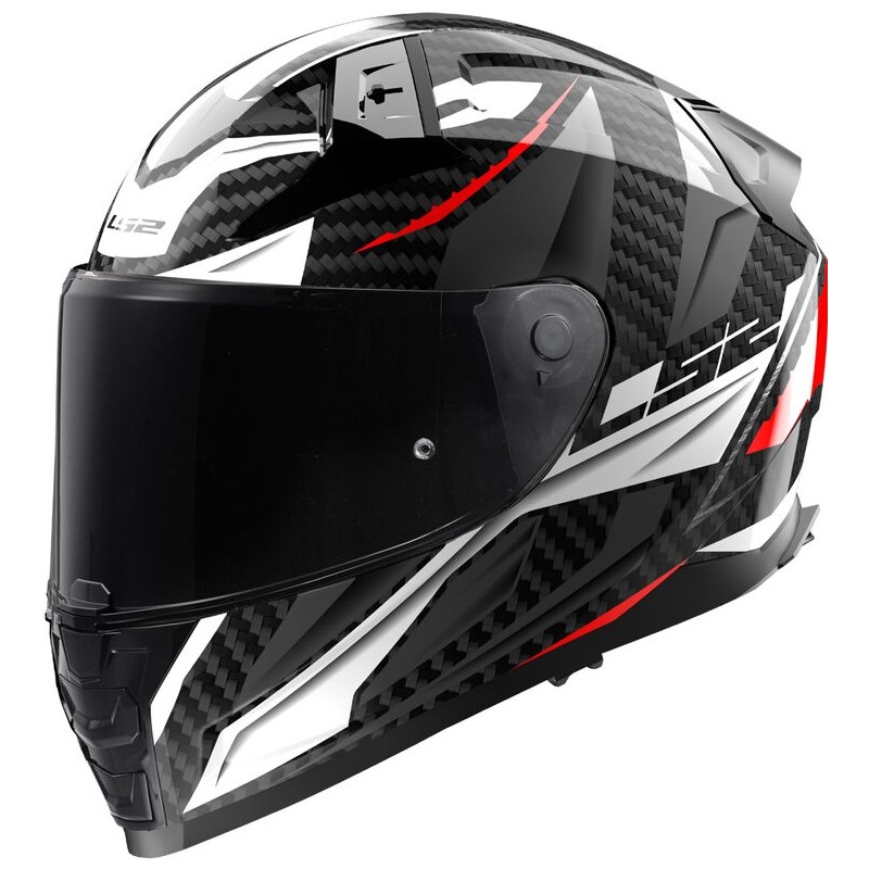 Integrální přilba na motorku LS2 FF811 Vector II Carbon Savage bílo-červeno-šedá