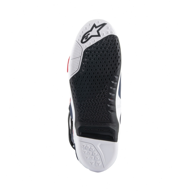 Alpinestars Tech 10 Supervented perforirani motoristični škornji temno modro-belo-rdeče-vijolični