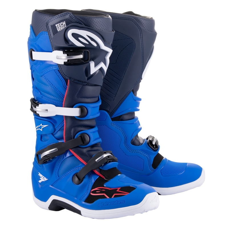 Boty na motorku Alpinestars Tech 7 2024 modro-červeno-bílé