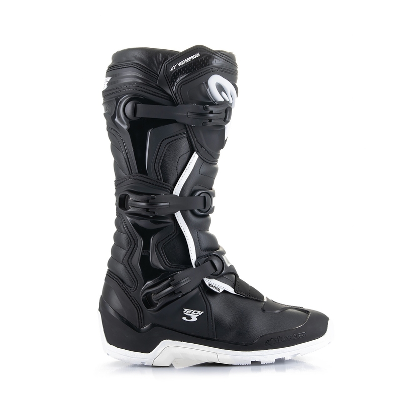 Alpinestars Tech 3 Enduro Vodoodporni moto škornji črno-beli