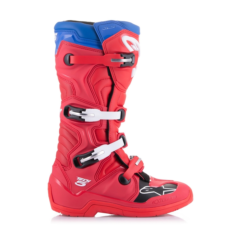Moto škornji Alpinestars Tech 5 rdeče-modro-belo-črno
