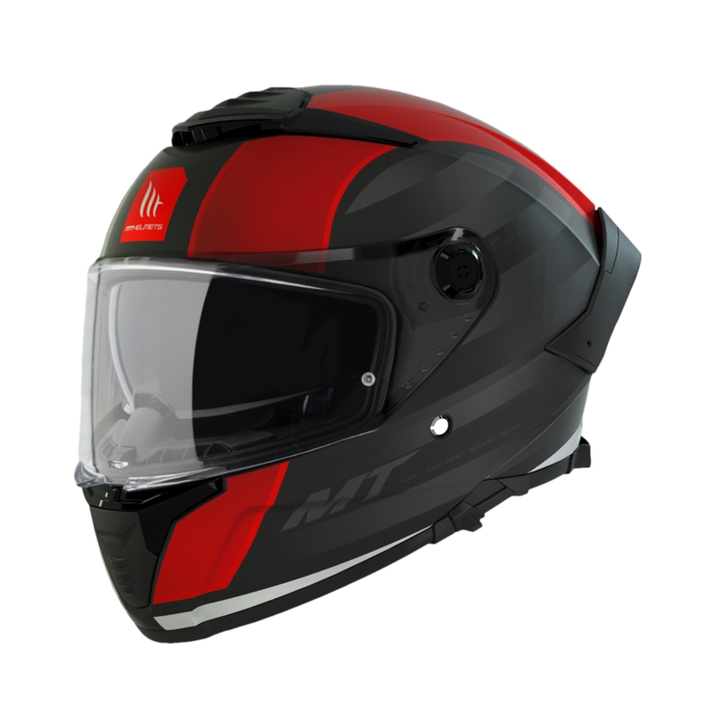 Motoristična čelada MT THUNDER 4 SV TREADS B5 črno-rdeča