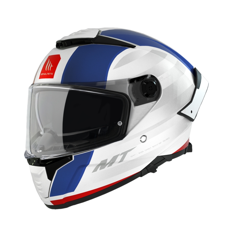 Integrální helma na motorku MT THUNDER 4 SV TREADS C7 bílo-modrá