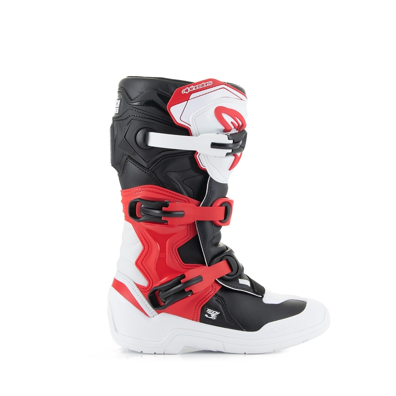 Alpinestars Tech 3S Youth White-Black-Red Otroški motoristični škornji