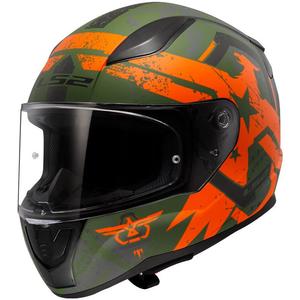 Integrální helma na motorku LS2 FF353 RAPID II Thunderbirds zeleno-oranžová matná