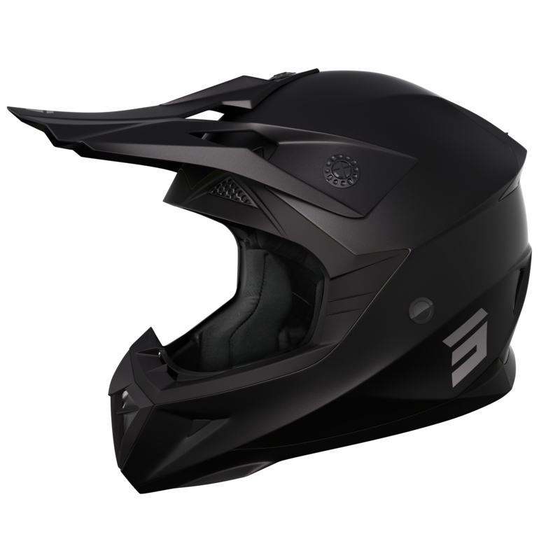 Motokros čelada Shot Pulse Solid 2.0 black matte