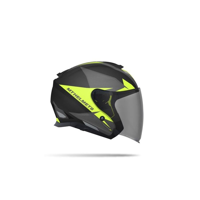 Motoristična čelada Open MT Thunder SV Jet Wing black matte-fluo yellow razprodaja