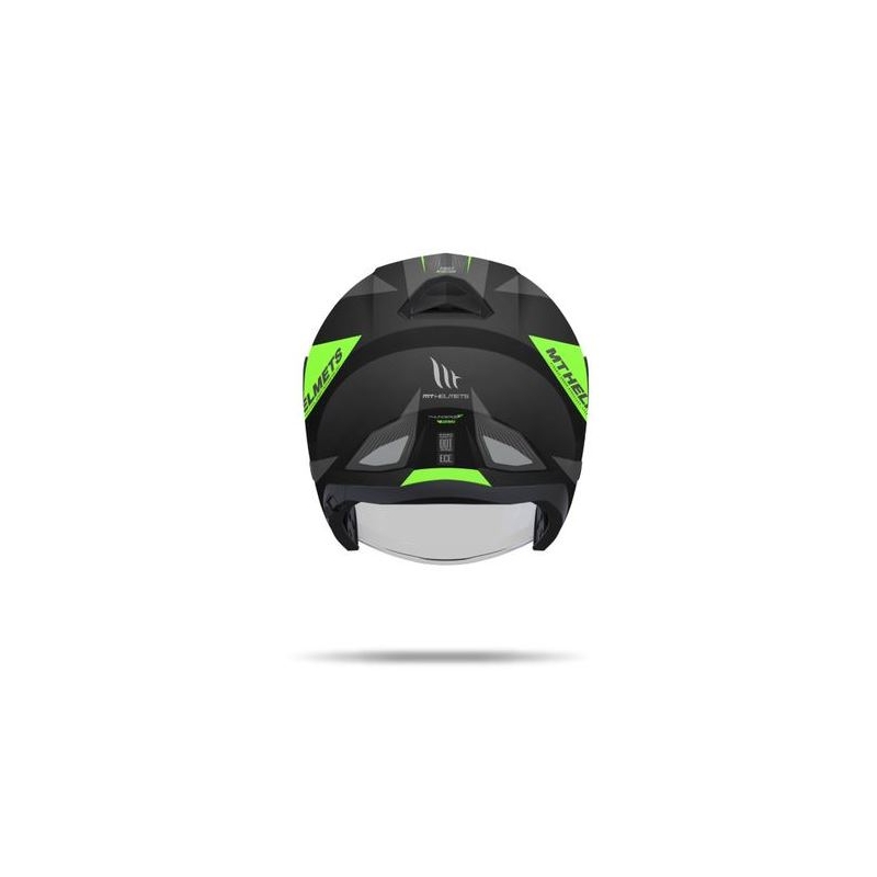 Odprta motoristična čelada MT Thunder SV Jet Wing črna mat-fluo zelena