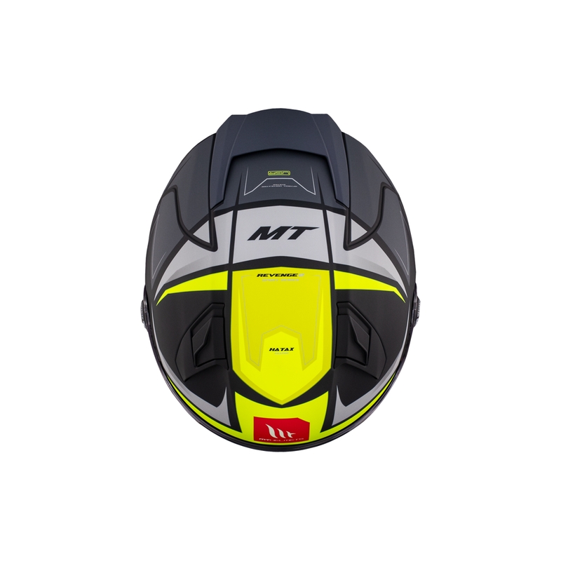 MT REVENGE 2 S HATAX C3 črno-sivo-rumena integralna motoristična čelada