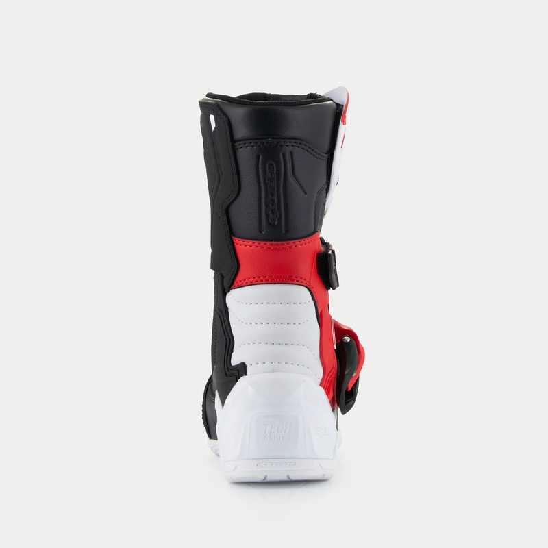 Otroški moto škornji Alpinestars Tech 3S črno-belo-rdeči