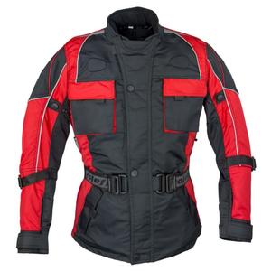 Otroška motoristična jakna Roleff črno-rdeča