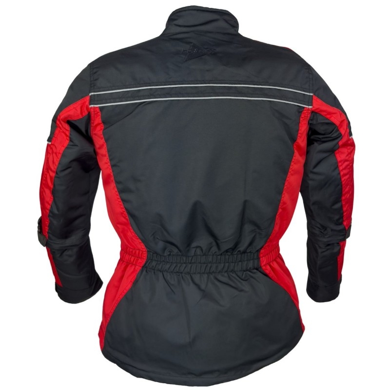 Otroška motoristična jakna Roleff črno-rdeča
