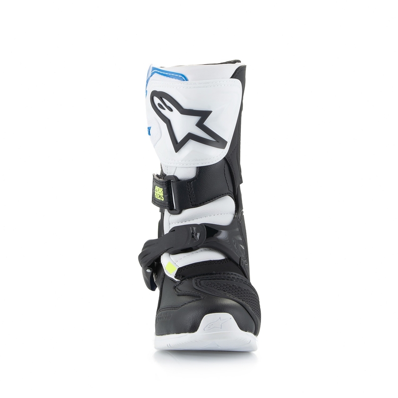 Otroški moto škornji Alpinestars Tech 3S belo-črno-modri