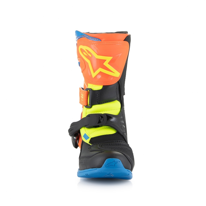 Dětské boty na motorku Alpinestars Tech 3S Kids 2024 fluo oranžovo-modro-fluo žluto-černé