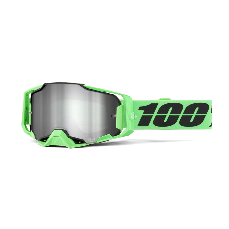 Motokros očala 100% ARMEGA ANZA 2 green (zrcalno srebrna pleksi)