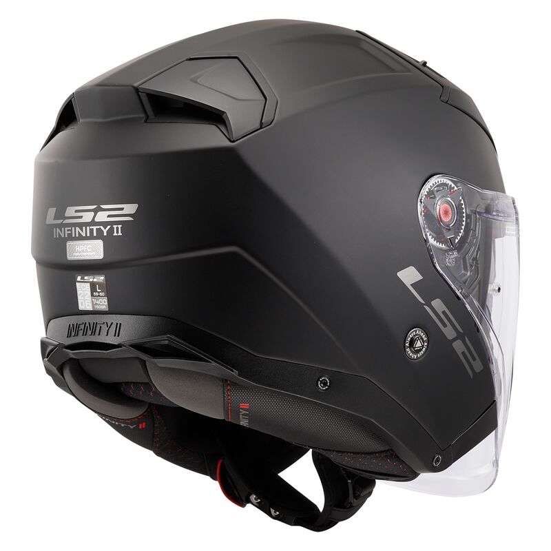Otevřená helma na motorku LS2 OF603 Infinity II Solid černá matná