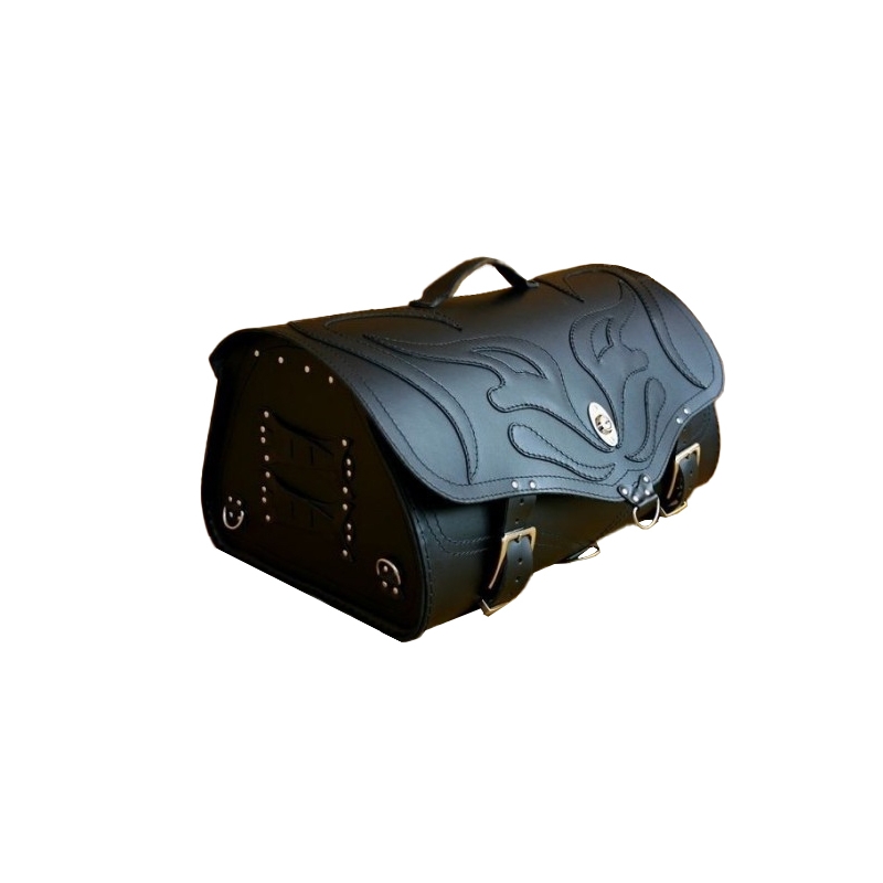 RSA K22 Black Demon črna 42 l usnjena torba za motorno kolo