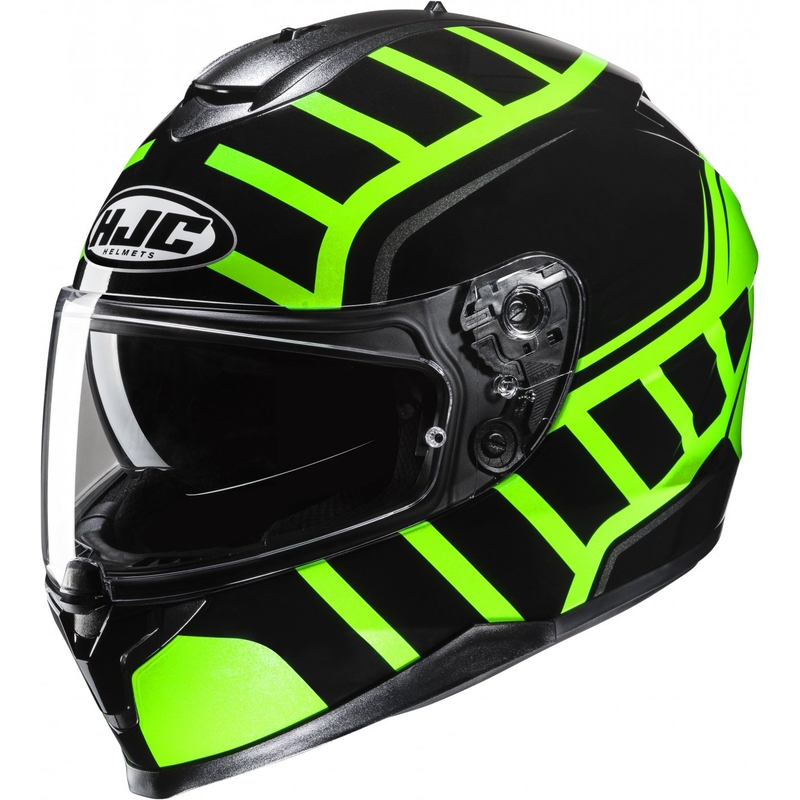 Integralna motoristična čelada HJC čelada C70N MC4H črna-fluo zelena