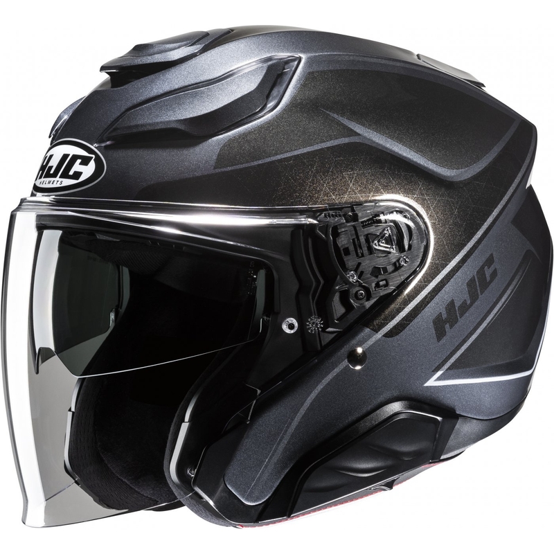 Odprta motoristična čelada HJC F31 Ludi MC5 titanium