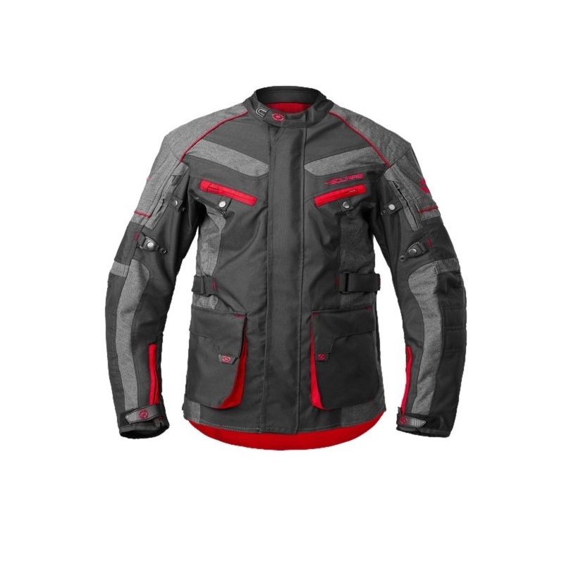 Motoristična jakna 4SQUARE Discovery Adventure black-red razprodaja - II. kakovost