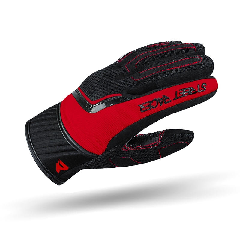 Ženske rokavice Street Racer Stunt Motorcycle Gloves Black and Red - II. kakovost