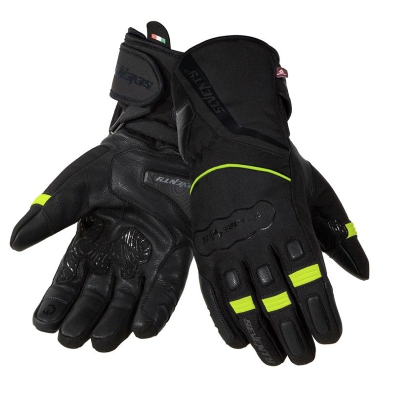 Motoristične rokavice SEVENTY DEGREES SD-T7 black-fluo yellow