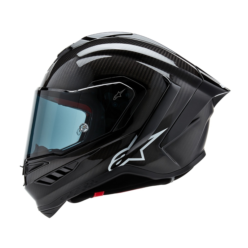 Celoobrazna motoristična čelada Alpinestars Supertech R-10 Solid karbonsko črna