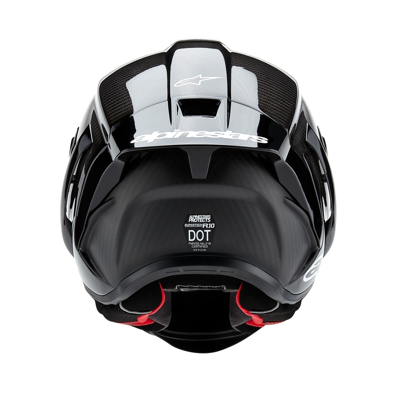 Celoobrazna motoristična čelada Alpinestars Supertech R-10 Solid karbonsko črna