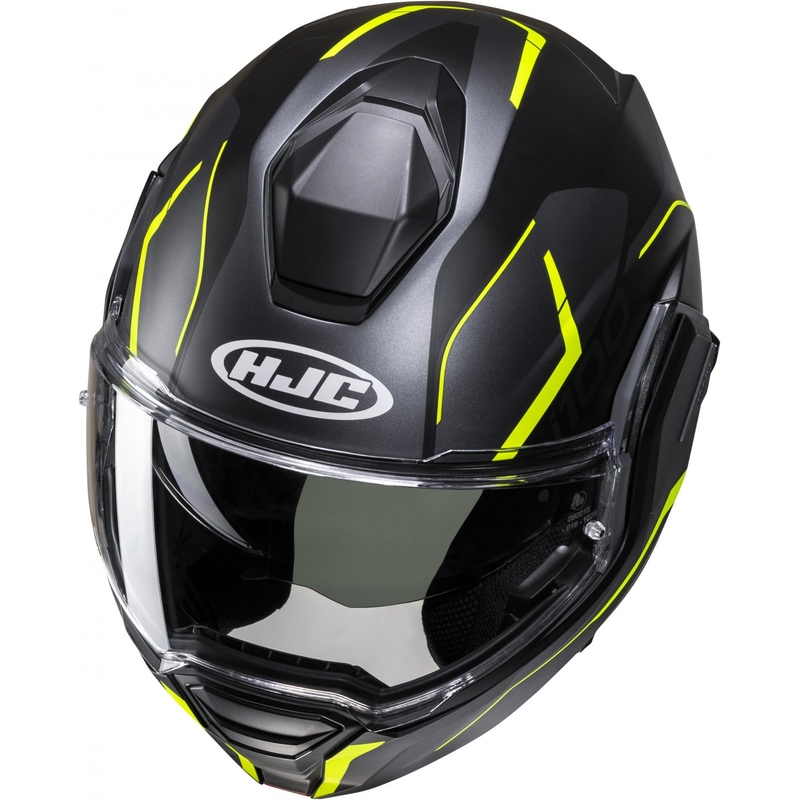 HJC i100 Lorix MC3HSF črno-sivo-rumena prevračalna motoristična čelada