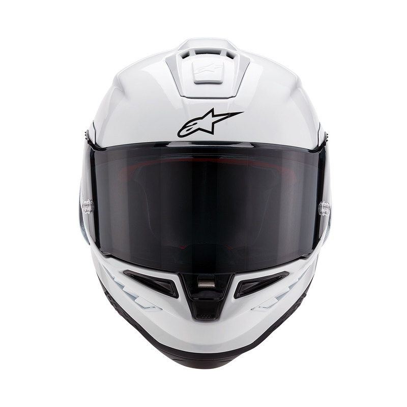 Integralna motoristična čelada Alpinestars Supertech R-10 Solid carbon white mat