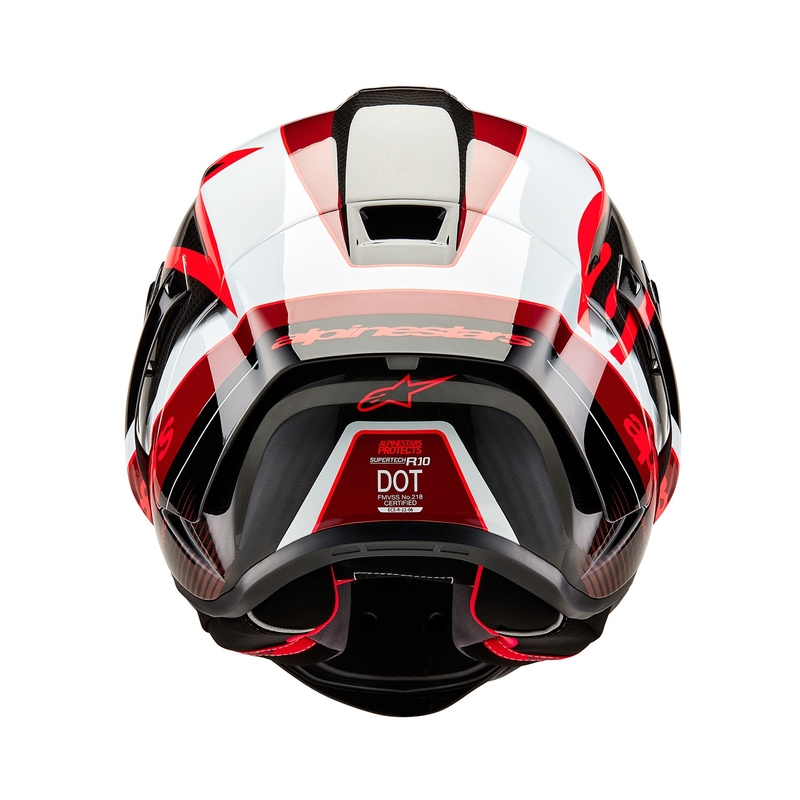 Alpinestars Supertech R-10 Team karbonska rdeče-bela integralna motoristična čelada