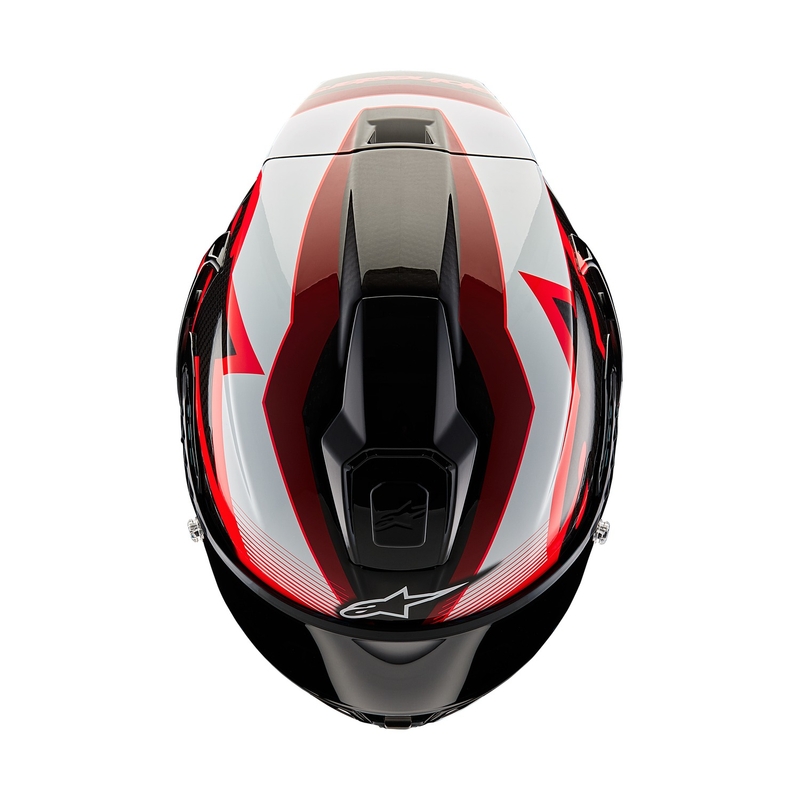 Alpinestars Supertech R-10 Team karbonska rdeče-bela integralna motoristična čelada