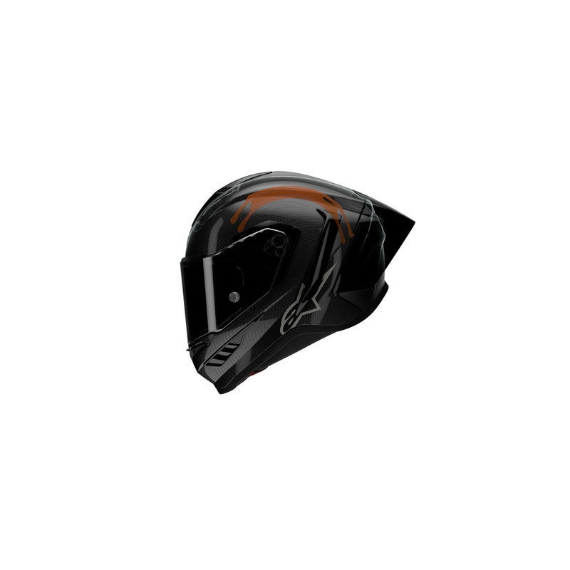 Celoobrazna motoristična čelada Alpinestars Supertech R-10 Team karbonska fluo rdeče-modro-bela mat