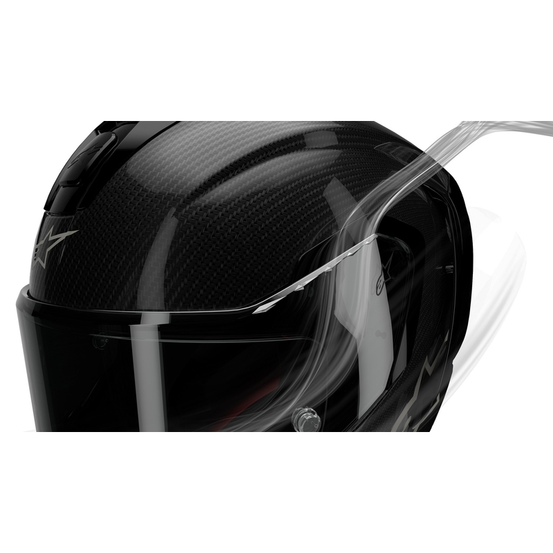 Celoobrazna motoristična čelada Alpinestars Supertech R-10 Team karbonska fluo rdeče-modro-bela mat