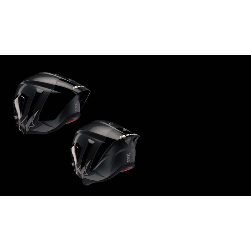 Celoobrazna motoristična čelada Alpinestars Supertech R-10 Team karbonska fluo rdeče-modro-bela mat