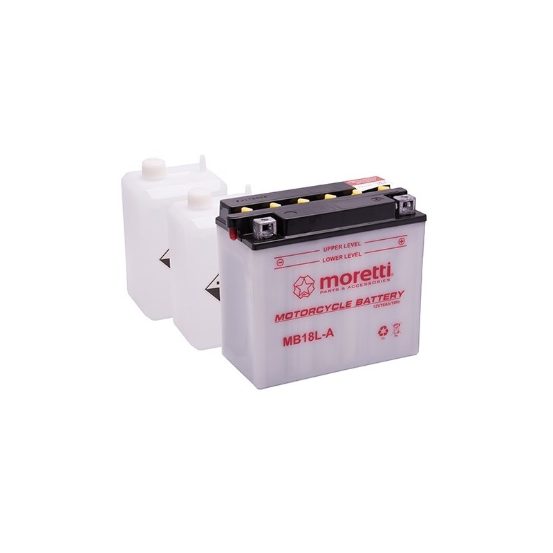 Konvencionalna baterija za motorna kolesa Moretti MB18L-A, 12V 18Ah
