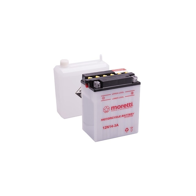 Konvencionalna baterija za motorna kolesa Moretti 12N5,5-4A, 12V 5,5Ah