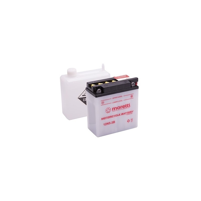 Konvencionalna baterija za motorna kolesa Moretti 12N5-3B, 12V 5Ah