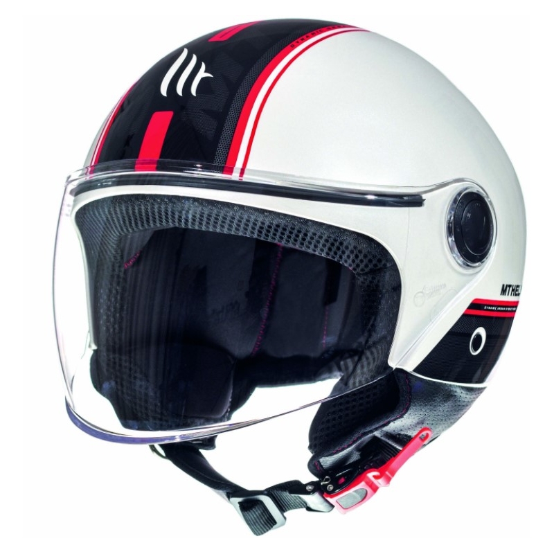 Motoristična čelada Open MT Street Entire White-Black-Red razprodaja