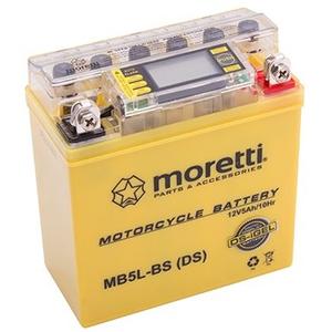 Gelska baterija brez vzdrževanja Moretti MB5L-BS, 12V 5Ah z merilnikom napetosti