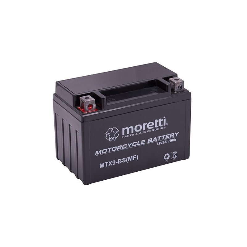 Moretti MTX9-BS gelska baterija brez vzdrževanja, 12V 8Ah