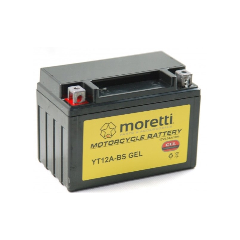 Moretti MT12A-BS gelska baterija brez vzdrževanja, 12V 9,5Ah
